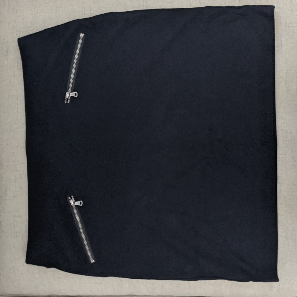 a.n.a. Women's Black Skirt with fake zippers